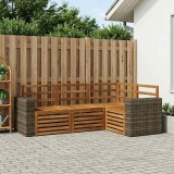 vidaXL Seturi de canapele 4 pcs Lemn Solid de Acacia 3384305