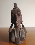 Statueta tribala africana &bdquo;Bust femeie&rdquo; | lemn de tec sculptat