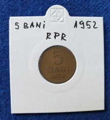 Moneda Republica Populara Romana 5 Bani 1952 - stare buna