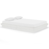 Cumpara ieftin Cadru de pat, alb, 140x200 cm, lemn masiv