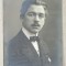 PORTRETUL TANARULUI C.I. SANDULESCU SI O STROFA SEMNATA OLOGRAF , FOTOGRAFIE FORMAT CARTE POSTALA , 1912
