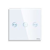 Cumpara ieftin Panou touch mini pentru jaluzele din sticla alba Luxion