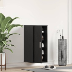 vidaXL Dulap Pantofi Stejar Negru 32x35x70 cm Lemn prelucrat