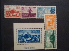 1946-Reforma agrara-serie+colita-orig. gum- MNH