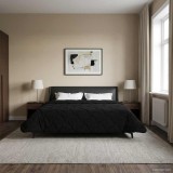 vidaXL Pilotă de vară Negru 240 x 260 cm Microfibră și fleece Teddy 42026192