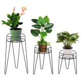 Outsunny Set 3 Suporturi pentru Plante, &icirc;nălțime 23,5/30/42cm Suporturi pentru Ghivece din Metal, Suporturi pentru Plante pentru Interior și Exterior,