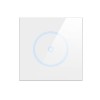 Intrerupator smart, UE standard, Tuya Smart life, Wifi 2, 4GHz+bluetooth,1 buton, panou de sticla, compatibil cu Alexa si Google Assistant, N+L, sticl