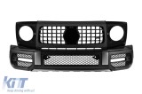 Kit bara AMG front tip G63 potrivit pentru Mercedes G-Class W464 dupa 2018 cu PDC, grilaj, &icirc;nvaluiri pentru faruri, extensii pentru aripi Performance