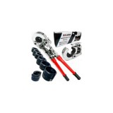 Trusa cleste pentru sertizat tevi, cu cremaliera, 4 bacuri incluse 16-32mm, Silver