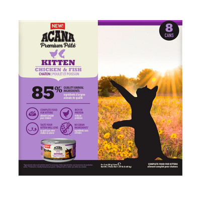 ACANA Cat Premium P&amp;acirc;t&amp;eacute; Kitten Chicken &amp;amp;amp; Fish 8 x 85 g foto