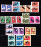 A12 S1 10 - Timbre foarte vechi - Congo - pasari exotice - perechi doua timbre, Fauna, Stampilat