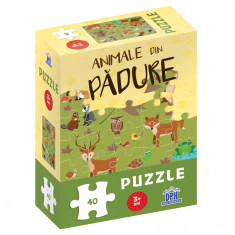 Puzzle clasic - Animale din padure, 40 piese