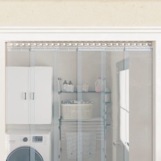 Gossi sina pentru montare perdele, argintiu, 1 m, otel inoxidabil