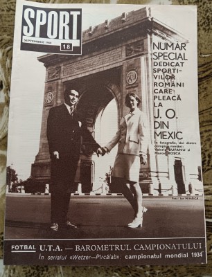 myh 110 - Revista SPORT - nr 18/septembrie 1968 - UTA Arad foto