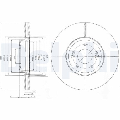 DELPHI BG9056C Disc frana foto