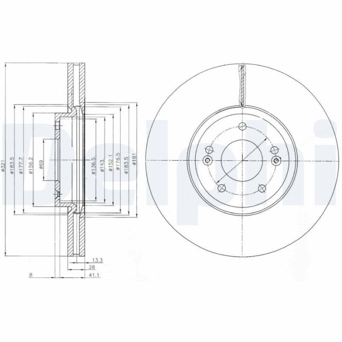 DELPHI BG9056C Disc frana