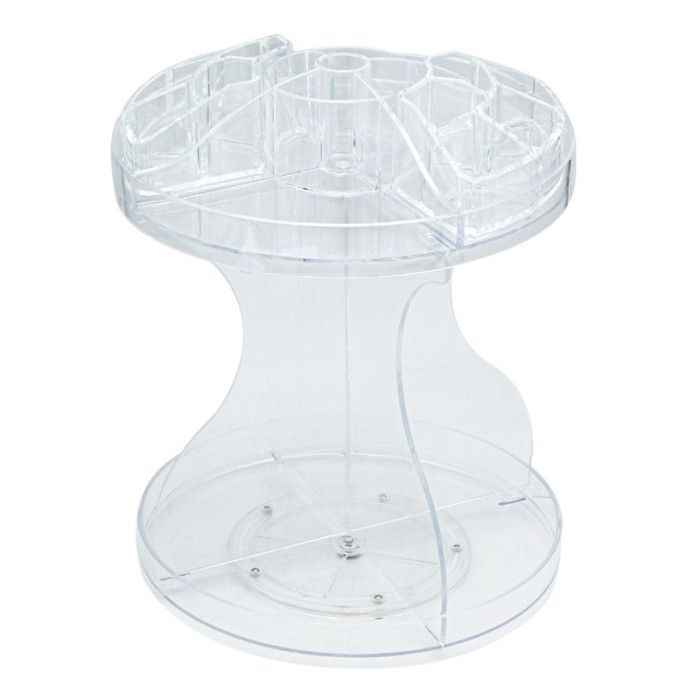 Organizator rotativ pentru cosmetice, 25 x 25 cm, Transparent