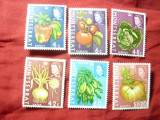 Serie mica Montserrat colonie britanica 1965 Elisabeta II , legume , 6 val. sarn, Nestampilat