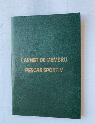 Carnet membru pescar sportiv foto