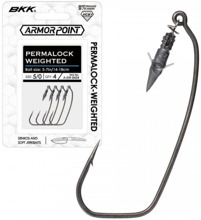 Jig BKK Offset Armor Point Permalock Weighted, 2.63g, Nr. 3/0, 4buc/pac