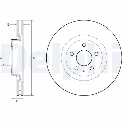 DELPHI BG4654C Disc frana foto