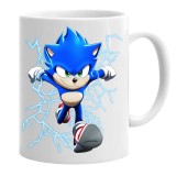 Cana alba personalizata sonic power up, INOVATIX&reg;. 330 ml, Oem