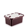 Cutie depozitare 10L cu capac incorporat, din plastic color