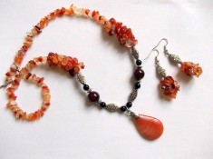 set colier si cercei cu agate 34387