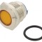 Lampă LED galbenă 12V &Oslash;16mm alamă
