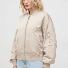 Marc O'Polo geaca bomber femei, culoarea bej, de tranzitie