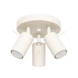 Lampă De Tavan Ring Bej Oțel 3 Becuri Tub Modern De Interior