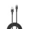 Cablu Acefast C14-04 USB-A - USB-C Spring 480Mb/s 3A 1.2m - Negru