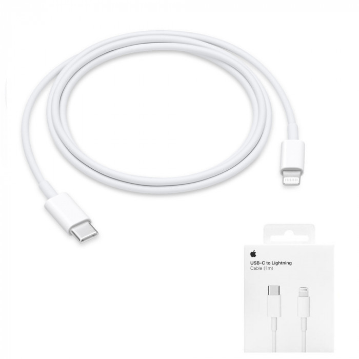 Cablu de Date Type-C la Lightning, 1m Apple A2561 (MM0A3ZM A) Alb (Blister Packing)