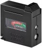 Tester Baterii Analogic Goobay AAA AA C D 9V N - Verificare Stare Baterie Micro Mignon Baby Mono Lady - Negru