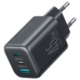 Incarcator Retea Joyroom JR-TO1, 45W, 3A, 1 x Lightning - 1 x USB-A - 1 x USB-C, Negru