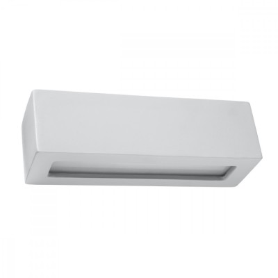 Lampă De Perete Vega Gri Ceramică/Sticlă 1 Bec Dreptunghiular Modern De Interior foto
