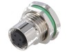 Conector M12 soclu PIN 4 mamă D-Ethernet THT IP65 IP67