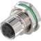 Conector M12 soclu PIN 4 mamă D-Ethernet THT IP65 IP67