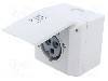 Conector alimentare AC, IEC 60309, IP44, {{Curent nominal}}, 0,25kV, 250V AC, 3 pini, AMPHENOL - 2CMA178695R1000