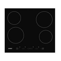 Plita incorporabila Samus PSVE-64BG3, Vitroceramica, 4 arzatoare, 60 cm, Touch Control, Timer, Negru