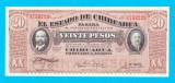 Bancnotă Mexic (Chihuahua) (pick S537) 20 Pesos 1915 UNC serie: 3753223