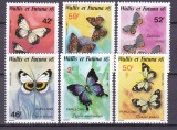 Wallis si Futuna 1987 fauna fluturi MI 521-526 MNH, Nestampilat