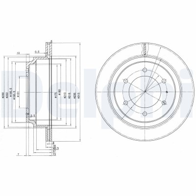 DELPHI BG3353 Disc frana foto
