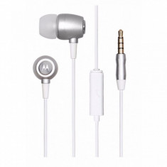 Casti Motorola Stereo Earbuds Metal Silver cu fir foto