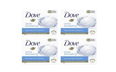Set Sapun Crema Dove Gentle Exfoliating, 4 Bucati x 90 g foto