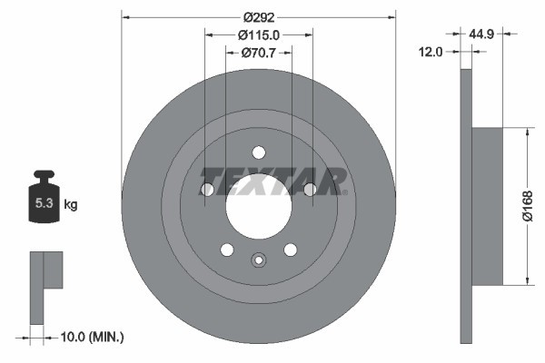 TEXTAR 92205703 PRO Disc frana