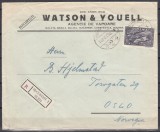ROMANIA 1931 VEDERI-POSTA AERIANA /PLIC CIRCULAT BUCURESTI-OSLO NORVEGIA 1936