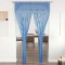 Perdea macrame, albastru, 140 x 240 cm, bumbac