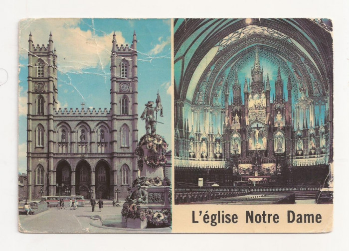 FA11 - Carte Postala- CANADA - Montreal, L&#039;eglise Notre Dame, circulata 1979