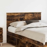vidaXL Tăblie cap cu headboard Stejar fumuriu 120 cm Lemn compozit 888446